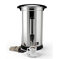 100 Cup Commercial Coffee Urn, [Food Grade Stainless Steel] Large Coffee Urn Perfect For Church, Meeting rooms, Lounges, and Other Large Gatherings-16 L