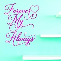 Design with Vinyl JER 1543 1 Forever My Always 20X20 Pink, 12