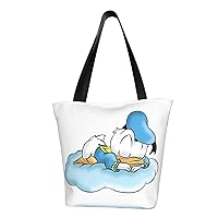 ONIIZ Donald Duck Women's Canvas Tote Bag, Eco Bag, Shopping Bag, Handbag, Mother's Bag, Shopping Bag, Handbag, Work Bag, Storage Bag, Shopping Bag, Shoulder Bag