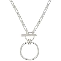 Lucky Brand Toggle Chain Pendant Necklace, Silver, One Size