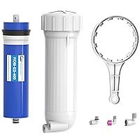 400 GPD RO Membrane Filter Replacement with Reverse Osmosis Membrane Housing, Wrench, 1/4