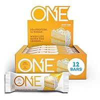 Protein Bars, Lemon Cake, Gluten Free Protein Bars with 20g Protein and only 1g Sugar, Guilt-Free Snacking for High Protein Diets, 2.12 oz (12 Pack)