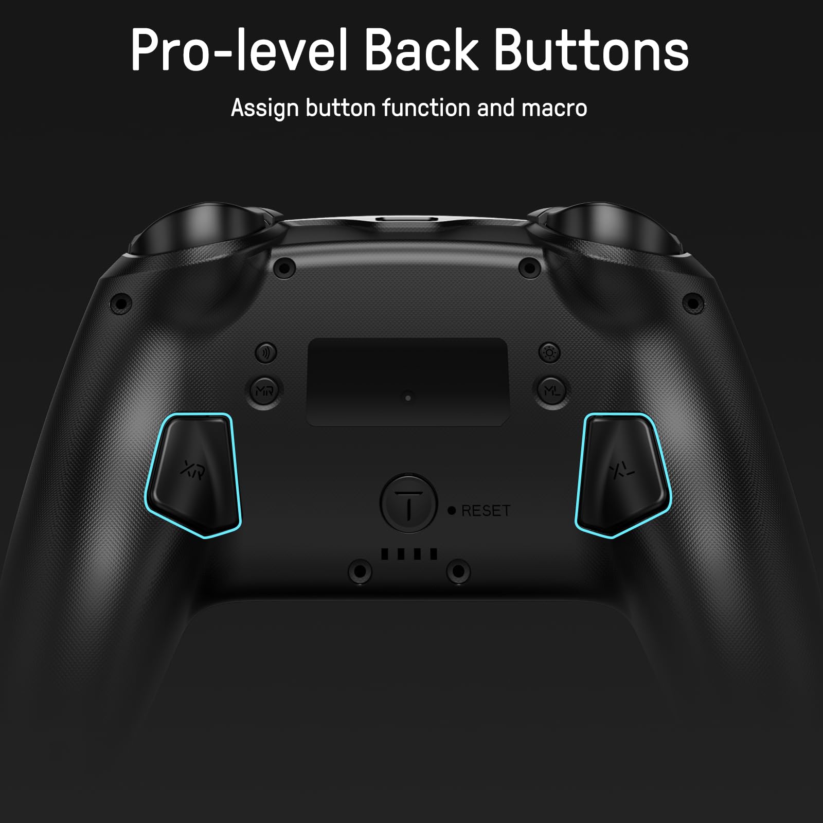[Luminous Pattern] Switch Pro Controller Wireless Compatible with Nintendo Switch/OLED/Lite, FUNLAB Firefly Bluetooth Remote Gamepad with 7 LED Colors/Paddle/Turbo/Motion Control for Among Us Fans