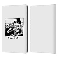 Head Case Designs Officially Licensed Matt Bailey Loves Me Not Art Leather Book Wallet Case Cover Compatible with Kindle Paperwhite 1/2 / 3
