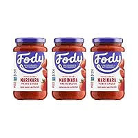 Fody Foods Marinara Pasta Sauce, 19.4 Ounces, Low Fodmap Certified, Sensitive Recipe & Gut Friendly, Premium Quality Ingredients, Non-GMO, Pack of 3