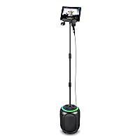 Singing Machine SingCast MAX Bluetooth Video Casting Karaoke Machine, Party Speaker, Microphone, 22 Voice Effects, Pitch Correction, Lights, Stand, 35W Sound for PA System Function for Adults & Kids