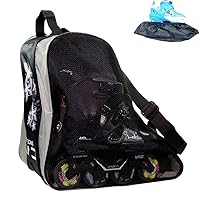 Tipip Professional Inline Skates Travel Backpack Bag (Three Floor) add Clear Cover