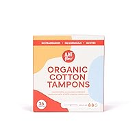 Organic Cotton Tampons, Cardboard Applicator, Regular Absorbency, BPA-Free, Hypoallergenic, Unscented, 36 Count