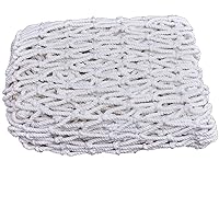 Braided Rope Net White Rope Net Baby Safety Rail Banister Stair Net Indoor Staircase Balcony Protection Anti-Fall Net 8mm*10cm Protective Net Stair Safety Net (Size:2 * 3m（6.6 * 9.