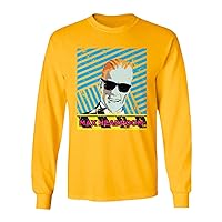 New Graphic Shirt 80's Novelty Tee Max Headroom Men's Long Sleeve T-Shirt