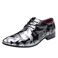 Mens Walking Leather Shoes Classical Style Shoes for Men Slip On PU Leather Low Rubber Sole Block Heel Work Mens Casual Shoes 12