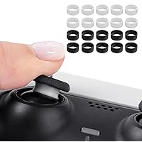 Protectors Silicone 20 Pack, KELIFANG Invisible Elastic Protective Ring, Soft Non-Slip Silicone Gel Grip Protective Ring Cover for Playstation 5, Prevents Scratches and Paint Loss (Black, White)