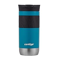 Contigo Byron Vacuum-Insulated Stainless Steel Travel Mug with Leak-Proof Lid, Reusable Coffee Cup or Water Bottle, BPA-Free, Keeps Drinks Hot or Cold for Hours, 16oz, Juniper