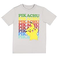 Pokemon Boys' Retro Pikachu Repeat Kids T-Shirt