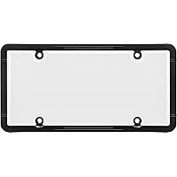 Bell Automotive 22-1-45601-8 Universal License Plate Frame with Clear Cover, Black, 12 x 6 inches