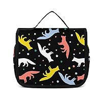 Colorful Foxs Pattern Travel Toiletry Bag Makeup Portable Cosmetic Bag Hanging Organizer for Women Men