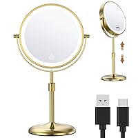 Height Adjustable Makeup Mirror with Lights - 7