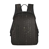 Ancient Egyptian Hieroglyph Print Simple And Lightweight Leisure Backpack, Men'S And Women'S Fashionable Travel Backpack