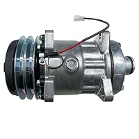 FridayParts SD7H15 A/C Compressor 3712528M2 Compatible for Massey Ferguson Tractor 375 383 390 393 396 398 399 3050 3070 3080 3090 3095 3120 3125 3140 Replacement