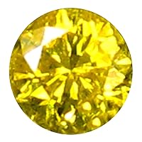 0.07 ct AIG CERTIFIED ROUND SHAPE (3 X 2 MM) FANCY VIVID YELLOW DIAMOND NATURAL LOOSE DIAMOND