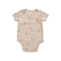 Newborn Baby Boy Girl Floral Short Sleeve Romper Infant Onesie Bodysuit Jumpsuit Outfits Features: Boy Set