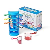 hand2mind Rainbow Fraction Measuring Cups, Fraction Manipulatives, Kids Measuring Cups, Baking Supplies For Kids, Visual Measuring Cups, Unit Fraction, For Kids Kitchen, Montessori Kitchen (Set of 9)