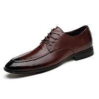 Men's Handmade Genuine Leather Fashion Lace Up Derby Shoes Dress Formal Tuxedo Oxfords Shoe