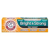 ARM & HAMMER Bright & Strong Truly Radiant Toothpaste, Crisp Mint 4.3 oz (Pack of 6)