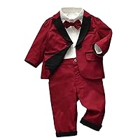 Boys' Formal Dress Suit with Peak Lapel 2-Piece One Button Tuxedo Set