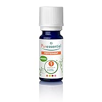 Puressentiel Organic Peppermint Essential Oil - 100% Pure And Natural - Minty, Fresh And Distinctive Fragrance - Cooling Effect Facilitates Digestion - Helps To Relieve Pain And Itching - 1 Oz
