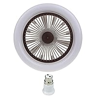 Fan Light2-in-1 Fan Lamp E27 for Head 30W Ceiling Fan with Light 3-Gear Adjustable 85V-265V with B22 to E27 Adapter for Office