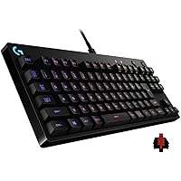 Logicool G PRO Gaming Keyboard G-PKB-002LNd Numeric Keypadless, Linear Red Axis, Quiet Typing, GX Switch, Wired Gaming, Mechanical Keyboard, Japanese Layout, LIGHTSYNC, RGB Charging, Detachable Cable,