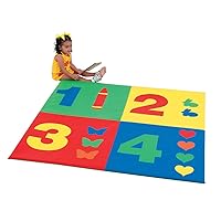 Children's Factory, CF362-161, 1-2-3-4 Activity Mat for Baby Girl-Boy, Rainbow, Kids-Toddler Learning & Play Mat for Playroom, Homeschool or Classroom, 60