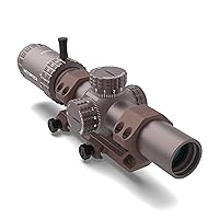 S6 1-6X24 LPVO Rifle Scope with Red & Green Illumination, Zero Reset & Turret Lock, and 30mm Extended Picatinny Mount for Hunting, Shooting, and Airsoft