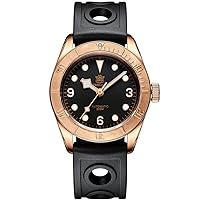 Mens Diver Watches, Men Automatic Watch Bronze Diving 200M Water Resistant Military Self Wind Mechanical Wristwatch BGW9 Luminous Sapphire Mirror Chronograph Bezel NH35
