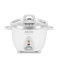 Select Stainless Rice Cooker & Warmer with Uncoated Inner Pot, 6-Cup(cooked) / 1.4Qt, ARC-753SG, White