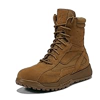 Belleville BV505 8 Inch AMRAP Athletic Field Boot - Coyote Brown Combat Boots for Men Featuring Cattlehide Leather & Nylon Upper with Moisture-Wicking Lining, TPU Midsole, and Rubber Outsole