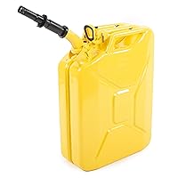 Wavian USA JC0020YVS Authentic NATO Jerry Fuel Can and Spout System Yellow (20 Litre)