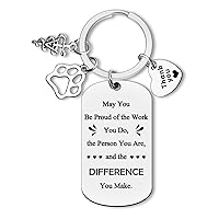 Veterinarian Appreciation Gifts Vet Tech Keychain Thank You Jewelry Veterinary Tech Animal Rescue Gifts Veterinary Nurse Assistant Keychain Coworker Going Away Gifts Doctor Assistant Graduation Gifts