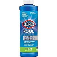 Clorox® Pool&Spa™ Swimming Pool Scale, Metal & Stain Control, Prevents Metal Stains and Scale Formation, Removes Metal Stains, 1 Quart (Pack of 1)