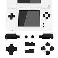 eXtremeRate Black Replacement Full Set Buttons for Nintendo DS Lite Handheld Console, Custom D-pad A B X Y Start Select R L Power Volume Keys for Nintendo DS Lite NDSL - Console NOT Included