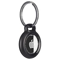 Case-Mate AirTag Keychain Holder - Durable Hard Shell AirTag Key Ring - Case for Apple Air Tag with Heavy Duty Keychain - Protective AirTag Holder for Dog Collar, Keys, Luggage, Kid's Backpack - Black