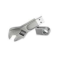USB Flash Drive 128gb Wrench Shape Cool Memory Stick 2.0 Cute Thumb Drive Creative Jump Drives Metal Pen Drive Novelty Gift for Friend (128, GB)