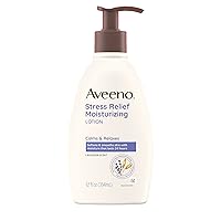 Stress Relief Moisturizing Body Lotion with Lavender, Natural Oatmeal and Chamomile & Ylang-Ylang Essential Oils to Calm & Relax, 12 fl. oz