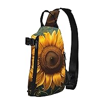 Beautiful Sunflower Print Crossbody Backpack,Travel Hiking Cross Bag Diagonally, Cycling Bag