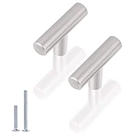 Gobrico (5 Pack) Kitchen Cabinet Drawer Handles and Pulls T Bar, Brushed Nickel Bathroom Drawer Dresser Handle, Stainless Steel T-bar Knobs Overall Length 50mm/2 Inch