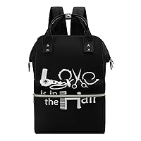 Barber Salon Hairdresser Love Waterproof Diaper Bag Backpack Multifunction Mommy Bags Large Capacity Travel Back Pack