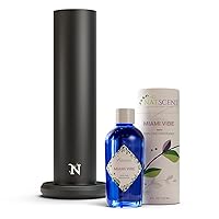 Dynamo Diffuser with Miami Vibe Fragrance Oil Included, Bundle of Smart Aromatherapy Diffuser & Plug & Play 4oz Fragrance Oil Bottle, Essential Oil Blends for Home, Office, Spa – Black