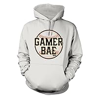 Gamer Bae - Adult Men's Hoodie, White, Large