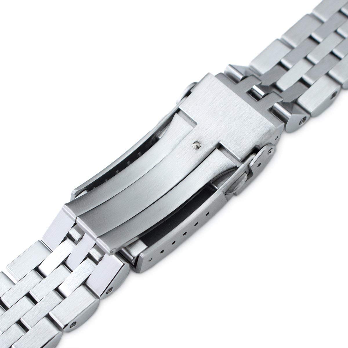 MiLTAT 22mm Watch Band compatible with Seiko SKX007 SKX009, Angus-J Solid Screw-Links